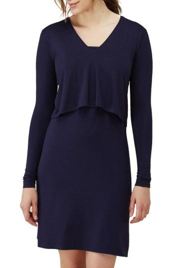 Women's Isabella Oliver 'webber' Nursing Sheath Dress - Blue
