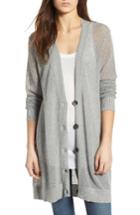 Women's Ag The Cameron Cotton & Cashmere Cardigan - Grey