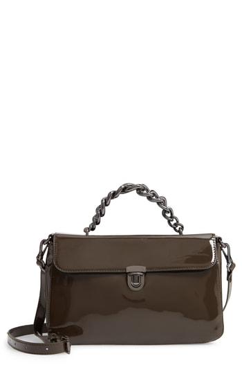 Sole Society Ladan Faux Leather Top Handle Satchel - Black