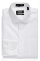 Men's Nordstrom Men's Shop Smartcare(tm) Traditional Fit Herringbone Dress Shirt .5 - 34/35 - White