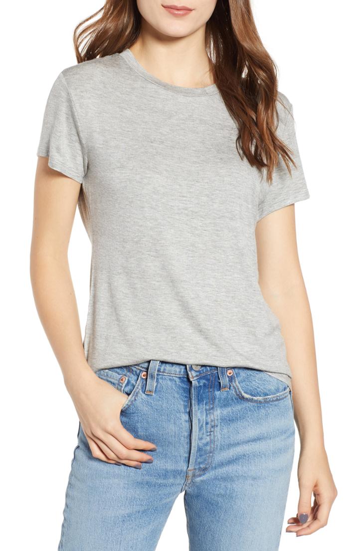 Women's Bp. Crewneck Tee, Size - Grey