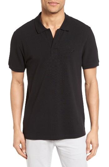 Men's Vilebrequin Logo Pique Polo - Black