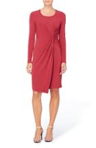 Women's Catherine Catherine Malandrino 'adele' Twist Front Sheath Dress - Red