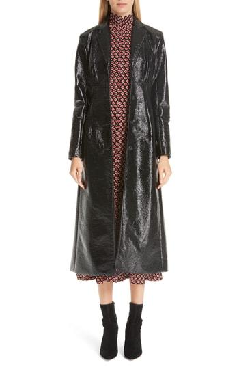 Women's Beaufille Coated Cotton Trench Coat - Black