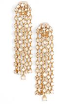 Women's Oscar De La Renta Crystal Tassel Drop Earrings