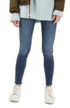 Women's Topshop Jamie Raw Hem Skinny Jeans X 30 - Blue