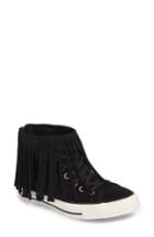 Women's Converse Chuck Taylor All Star Fringed High Top Sneaker .5 M - Black