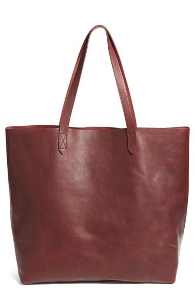 Madewell 'the Transport' Leather Tote - Red