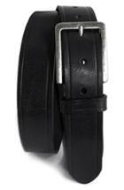 Men's Boconi Embossed Leather Belt - Black