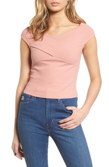 Women's Crisscross Off The Shoulder Top - Pink