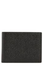 Men's Thom Browne Pebble Grain Leather Wallet - Black