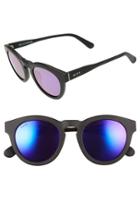 Women's Diff Dime Ii 48mm Retro Sunglasses - Matte Black/ Purple