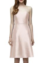 Women's Lela Rose Bridesmaid Embellished Waist Strapless Dress - Pink