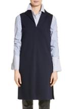 Women's St John Collection Milano Knit Collared Tunic - Blue