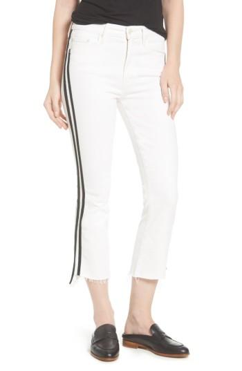 Women's Mother The Insider Step Hem Crop Jeans - White