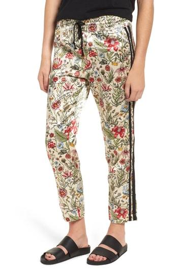 Women's Mother The Lounger Satin Ankle Pants - Pink