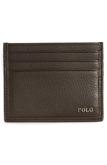 Men's Lauren Ralph Lauren Leather Card Case - Brown