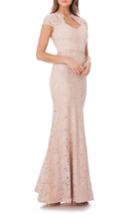 Women's Js Collections Lace Mermaid Gown - Pink