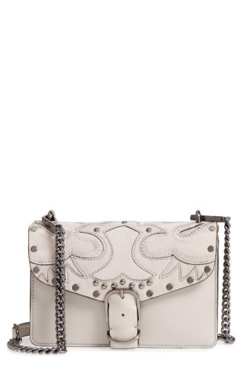 Rebecca Minkoff Mini Biker Leather Crossbody Bag - Grey