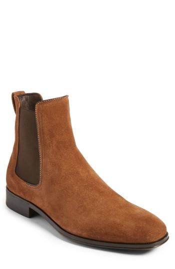 Men's Salvatore Ferragamo Darien Chelsea Boot M - Brown