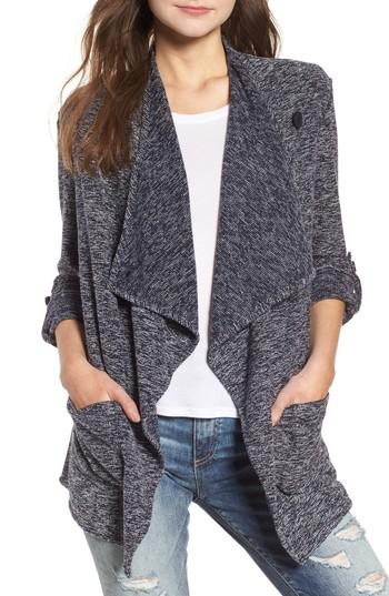 Women's Bb Dakota Kris Drape Front Knit Jacket - Blue