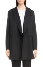 Women's Y's By Yohji Yamamoto Side Closure Long Suit Jacket - Black