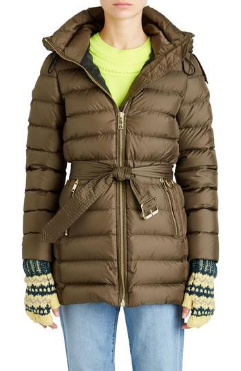 Women's Burberry Limefield Hooded Puffer Coat - Grey