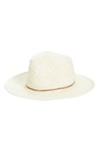 Women's Hinge Layla Straw Panama Hat - Beige