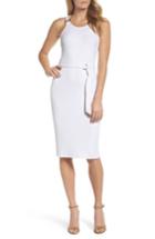 Women's Michael Michael Kors Belted Rib Knit Dress - White