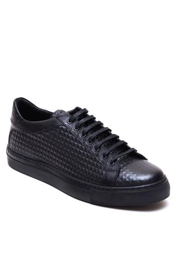 Men's Jared Lang Leather Sneaker Eu - Black