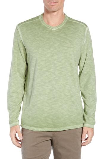 Men's Tommy Bahama Suncoast Shores Long Sleeve V-neck T-shirt - Green