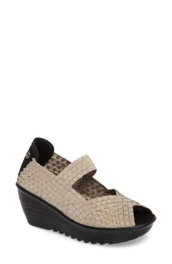 Women's Bernie Mev. Halle Platform Wedge Sandal Us / 39eu - Metallic