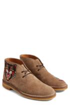 Men's Gucci New Moreau Embroidered Chukka Boot Us / 6uk - Brown
