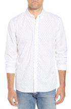 Men's Scotch & Soda Amsterdams Blauw Simple Light Print Sport Shirt