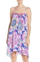 Women's Lilly Pulitzer Embellished Silk Trapeze Dress, Size - Purple