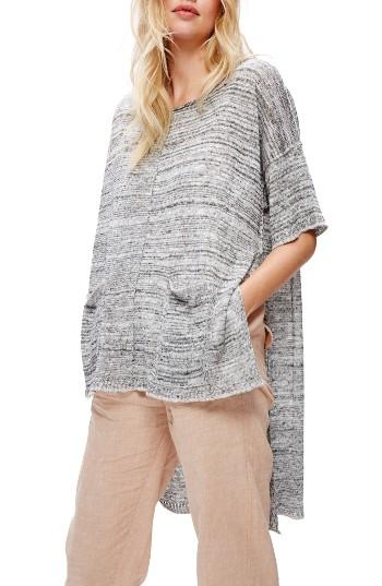 Women's Free People Light Bright High/low Sweater - Black