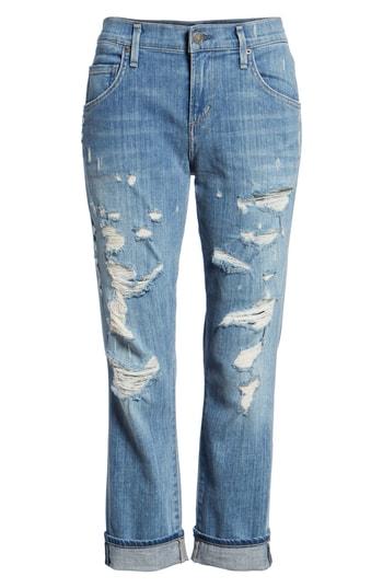 Women's Agolde Isabel High Waist Ankle Straight Leg Jeans - Blue
