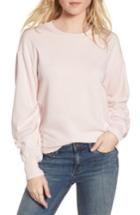 Women's Treasure & Bond Pleated Sleeve Sweatshirt, Size - Pink