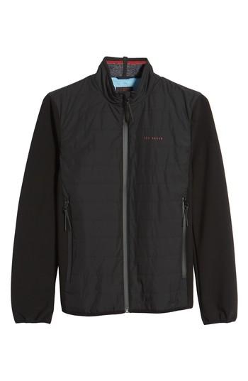 Men's Ted Baker London Firstee Bomber Jacket (l) - Black