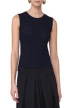 Women's Akris Punto Contrast Dot Knit Top - Blue