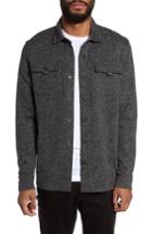 Men's Ted Baker London Chelts Slim Fit Herringbone Overshirt (xl) - Black