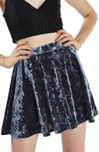 Women's Topshop Velvet Skater Skirt