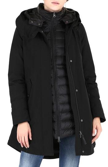 Women's Woolrich Long Military 3-in-1 Parka - Black