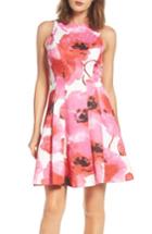 Women's Maggy London Print Fit & Flare Dress - Pink