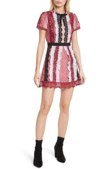 Women's Self-portrait Paneled Bellis Lace Minidress