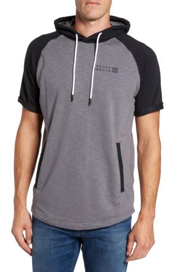 Men's Under Armour Sportstyle Short Sleeve Hoodie - Grey