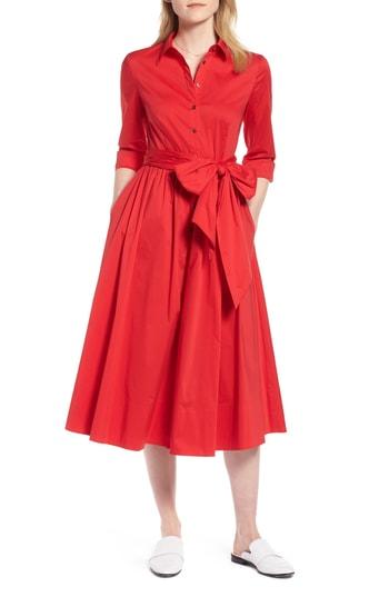 Women's 1901 Midi Shirtdress - Red