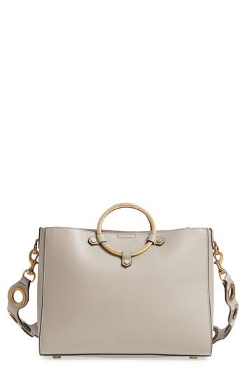 Rebecca Minkoff Ring Leather Satchel - Beige
