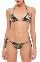 Women's Topshop Camo Triangle Bikini Top - Green