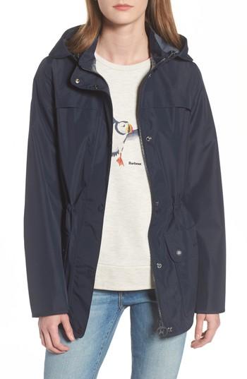 Women's Barbour Barometer Hooded Jacket Us / 14 Uk - Blue